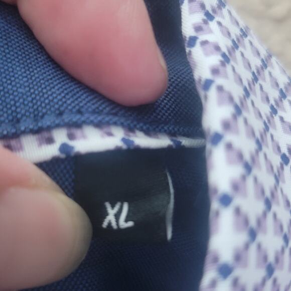 NWT Guide London Mens XL Polo Shirt Purple Contrast Collar Cotton - Picture 9 of 12